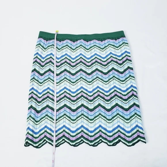 *Last Chance* NWOT Torn by Ronnie Kobo Chevron Knit Skirt Retro - Picture 3 of 7